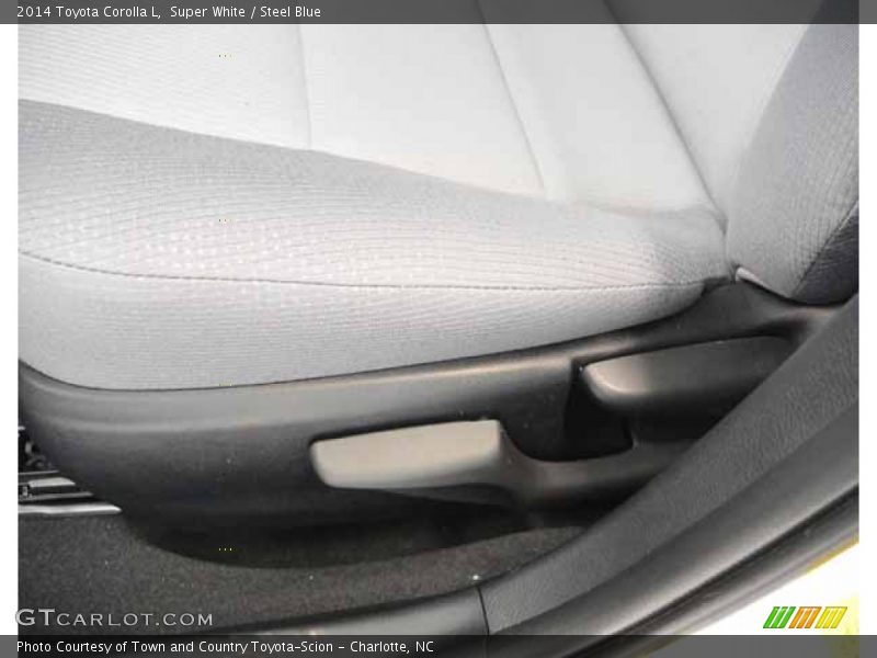 Super White / Steel Blue 2014 Toyota Corolla L