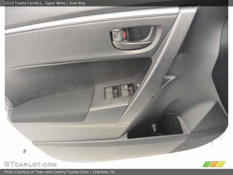 Super White / Steel Blue 2014 Toyota Corolla L