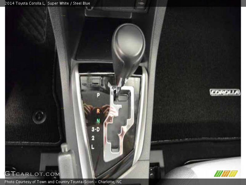 Super White / Steel Blue 2014 Toyota Corolla L