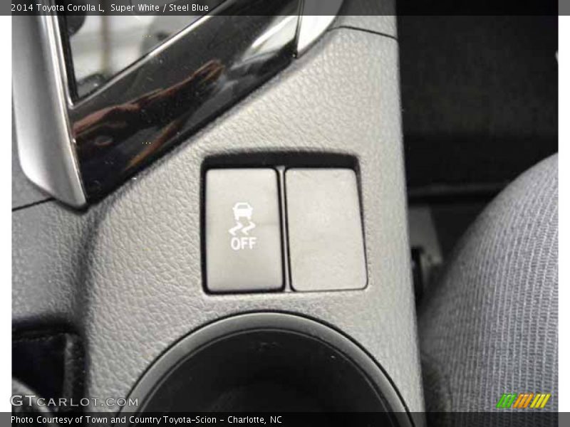 Super White / Steel Blue 2014 Toyota Corolla L