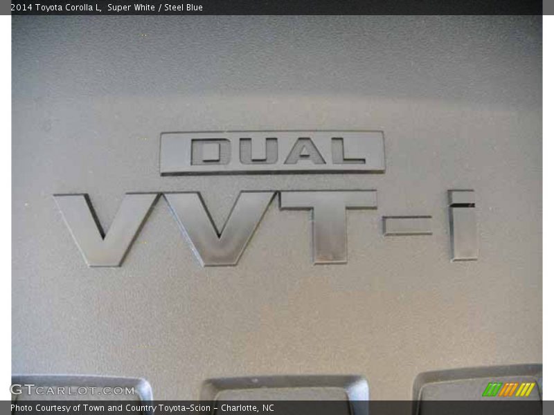 Super White / Steel Blue 2014 Toyota Corolla L