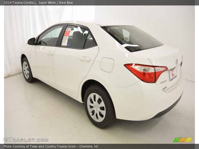 Super White / Steel Blue 2014 Toyota Corolla L