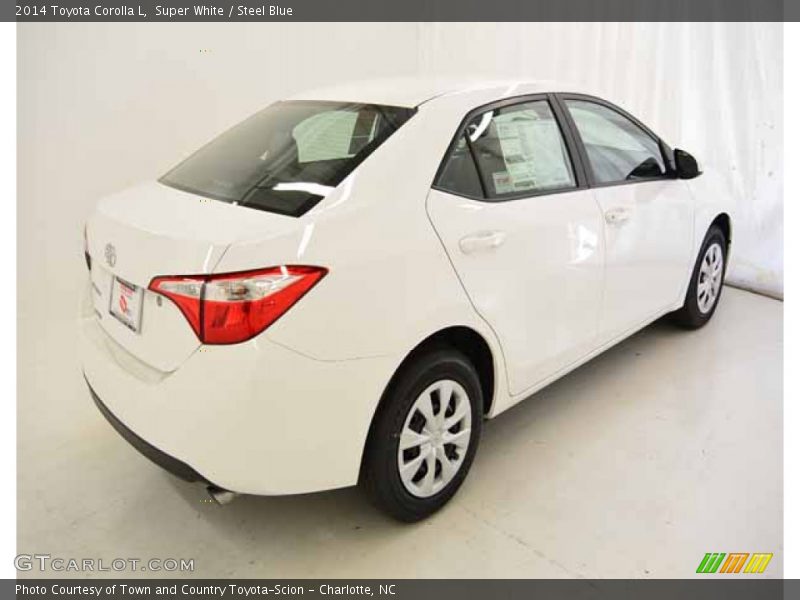 Super White / Steel Blue 2014 Toyota Corolla L