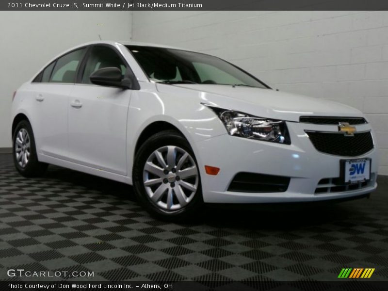 Summit White / Jet Black/Medium Titanium 2011 Chevrolet Cruze LS