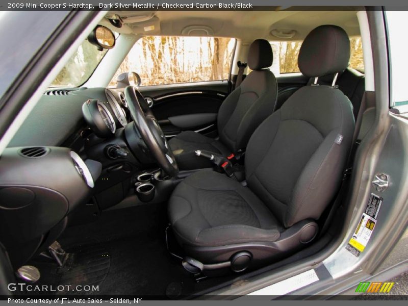 Dark Silver Metallic / Checkered Carbon Black/Black 2009 Mini Cooper S Hardtop