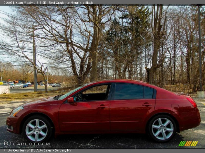 Red Opulence Metallic / Black 2006 Nissan Maxima 3.5 SE