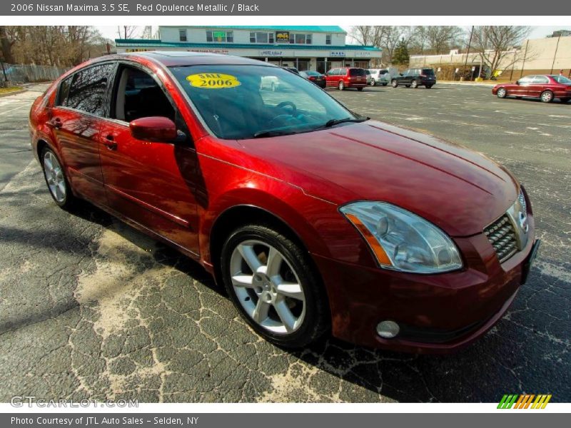 Red Opulence Metallic / Black 2006 Nissan Maxima 3.5 SE