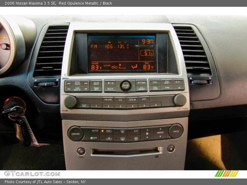 Red Opulence Metallic / Black 2006 Nissan Maxima 3.5 SE