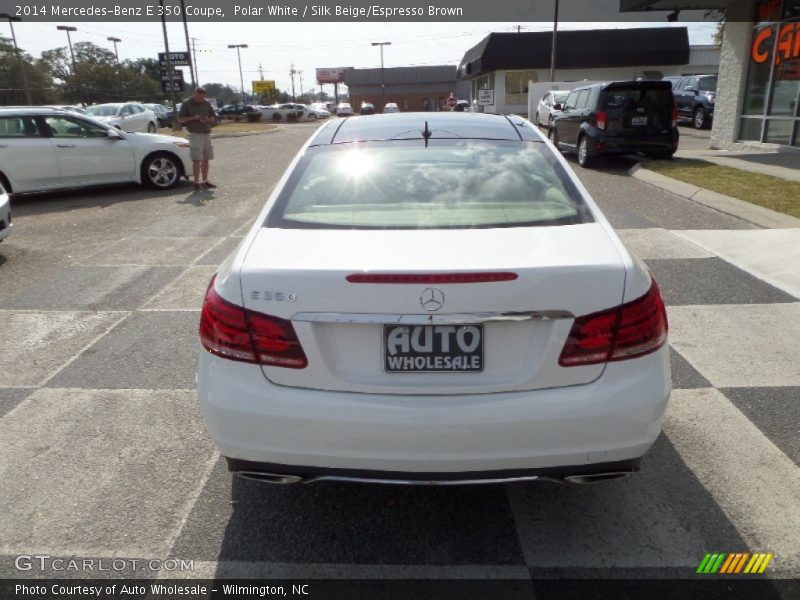 Polar White / Silk Beige/Espresso Brown 2014 Mercedes-Benz E 350 Coupe