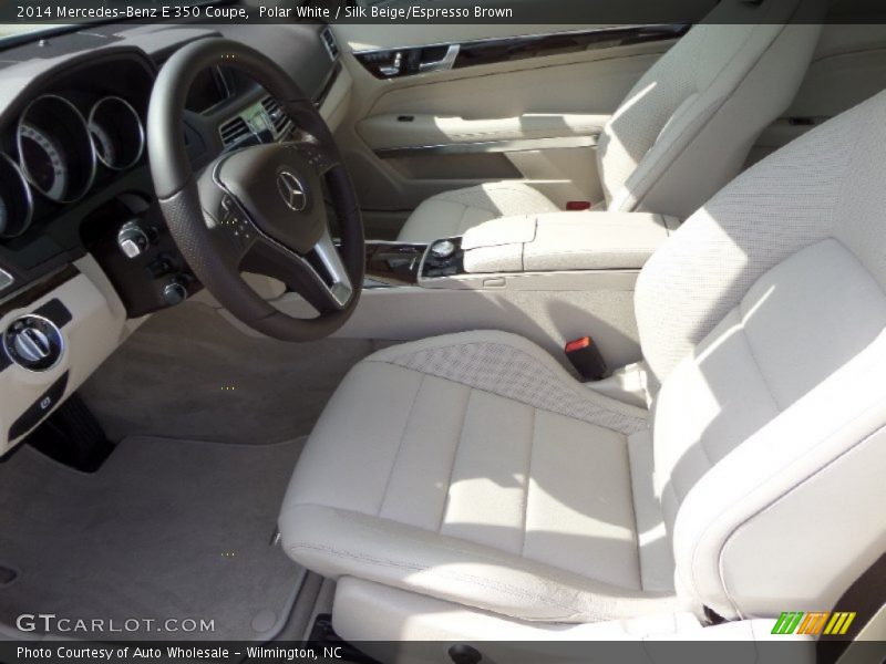 Polar White / Silk Beige/Espresso Brown 2014 Mercedes-Benz E 350 Coupe