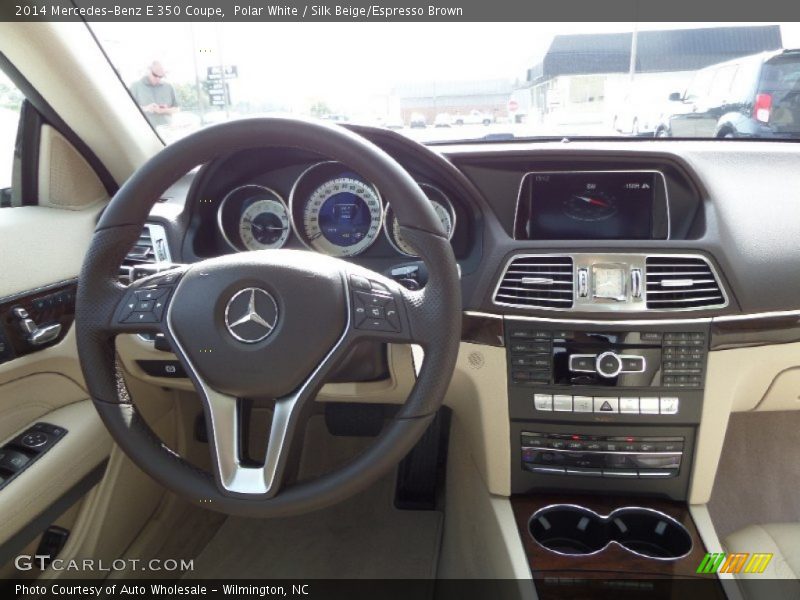 Polar White / Silk Beige/Espresso Brown 2014 Mercedes-Benz E 350 Coupe