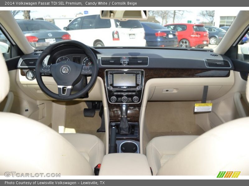 Candy White / Cornsilk Beige 2014 Volkswagen Passat TDI SEL Premium