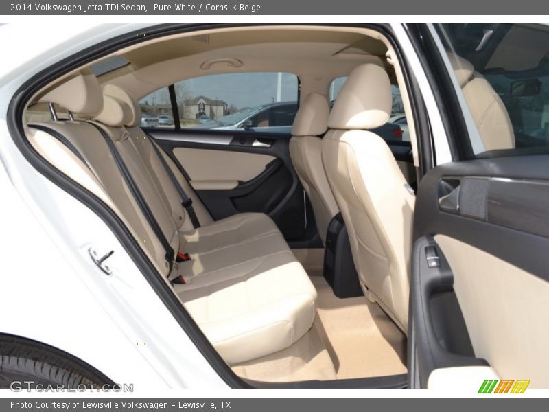 Pure White / Cornsilk Beige 2014 Volkswagen Jetta TDI Sedan