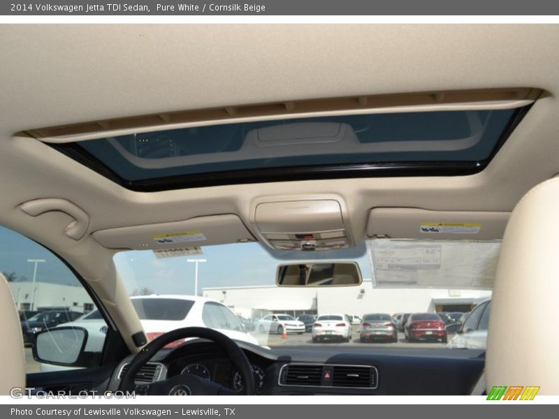 Pure White / Cornsilk Beige 2014 Volkswagen Jetta TDI Sedan