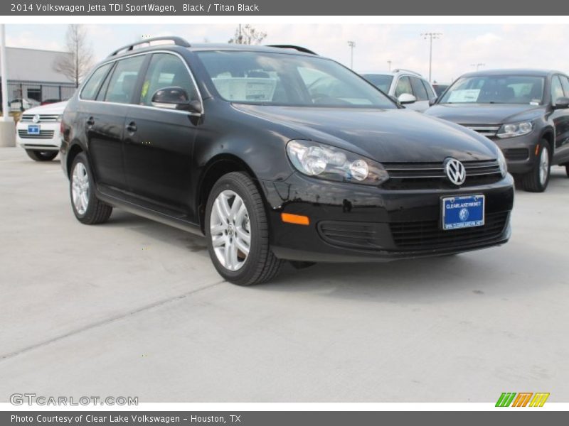 Black / Titan Black 2014 Volkswagen Jetta TDI SportWagen