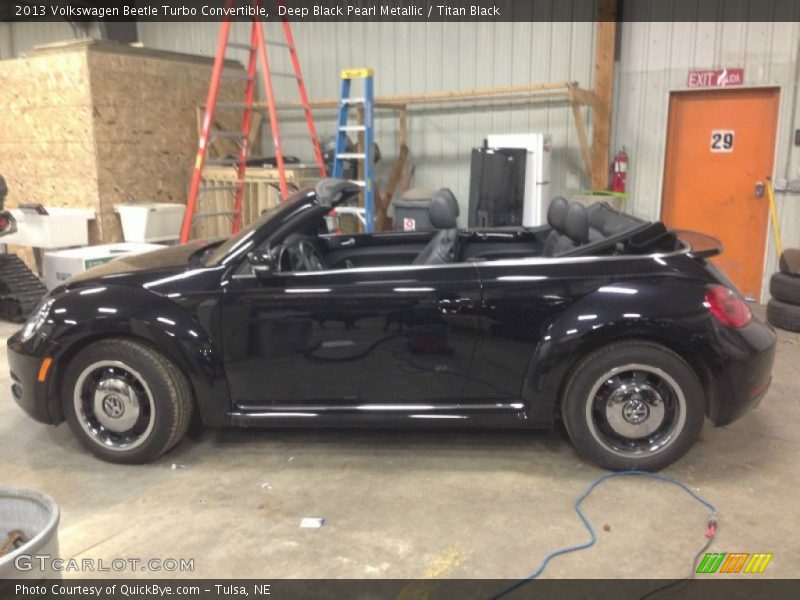 Deep Black Pearl Metallic / Titan Black 2013 Volkswagen Beetle Turbo Convertible