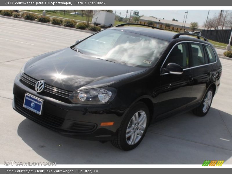 Black / Titan Black 2014 Volkswagen Jetta TDI SportWagen