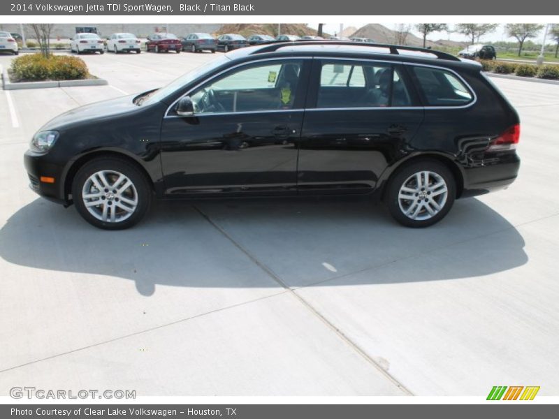 Black / Titan Black 2014 Volkswagen Jetta TDI SportWagen