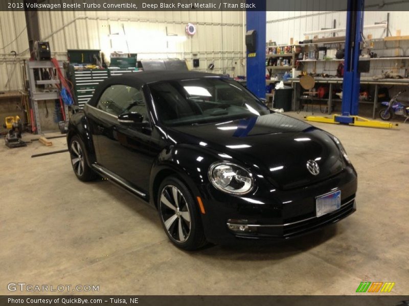 Deep Black Pearl Metallic / Titan Black 2013 Volkswagen Beetle Turbo Convertible