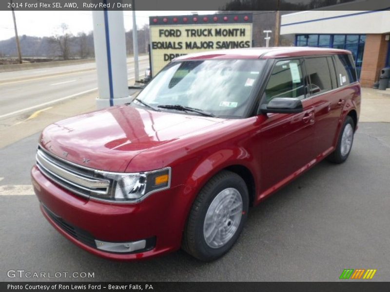 Ruby Red / Dune 2014 Ford Flex SEL AWD