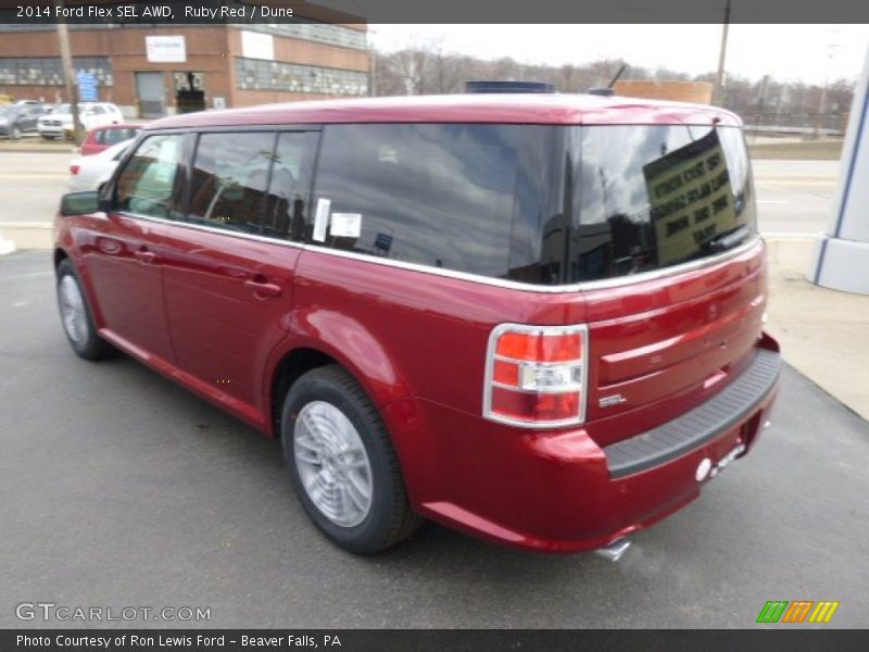 Ruby Red / Dune 2014 Ford Flex SEL AWD