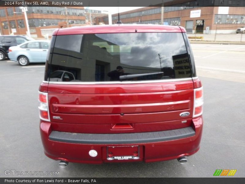 Ruby Red / Dune 2014 Ford Flex SEL AWD
