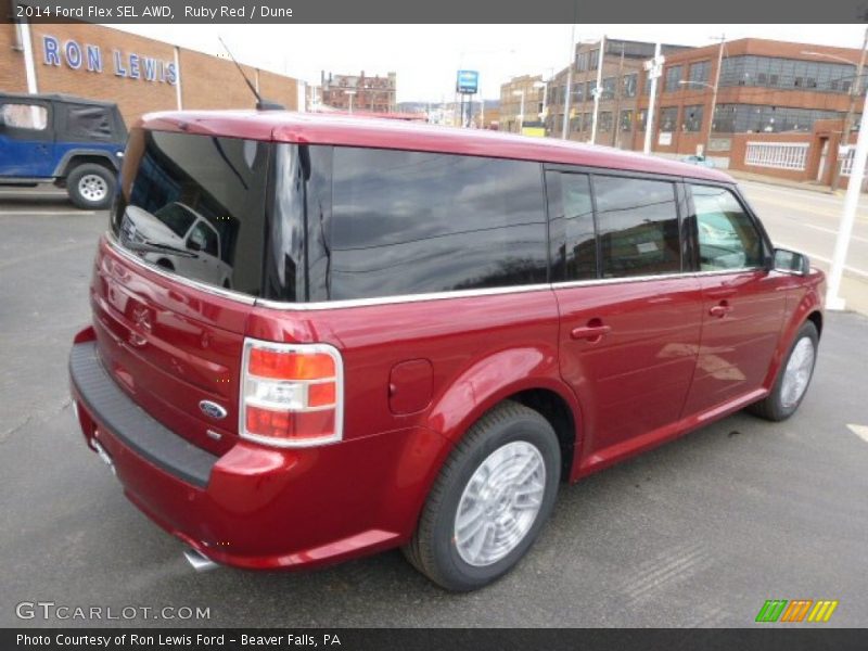 Ruby Red / Dune 2014 Ford Flex SEL AWD
