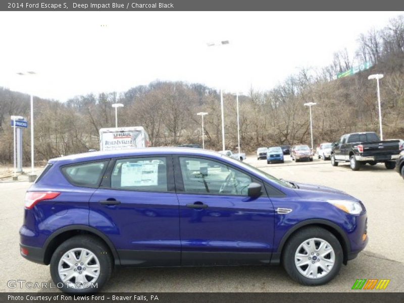 Deep Impact Blue / Charcoal Black 2014 Ford Escape S