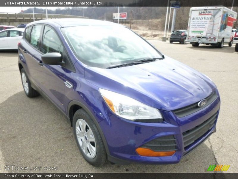 Deep Impact Blue / Charcoal Black 2014 Ford Escape S
