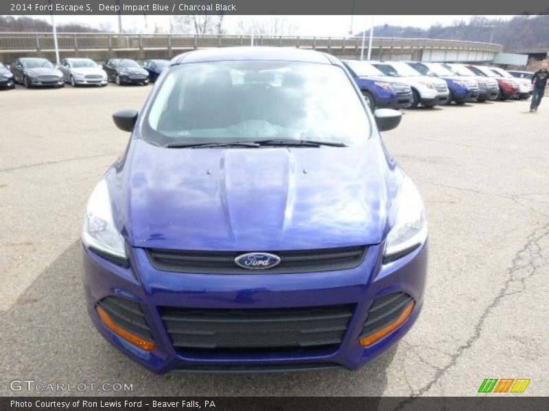 Deep Impact Blue / Charcoal Black 2014 Ford Escape S