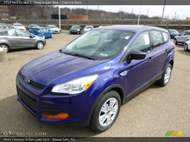 Deep Impact Blue / Charcoal Black 2014 Ford Escape S