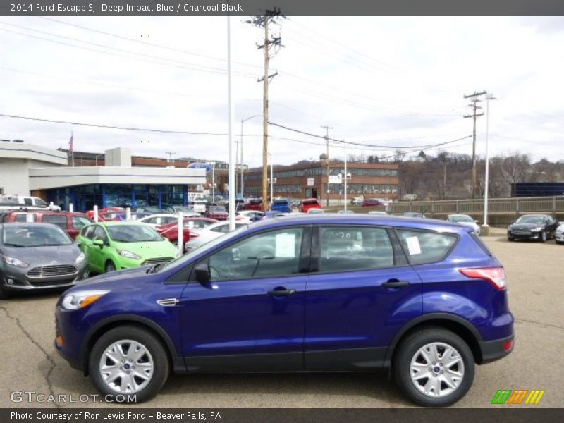 Deep Impact Blue / Charcoal Black 2014 Ford Escape S