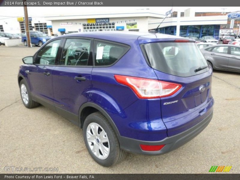 Deep Impact Blue / Charcoal Black 2014 Ford Escape S