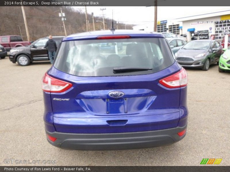 Deep Impact Blue / Charcoal Black 2014 Ford Escape S