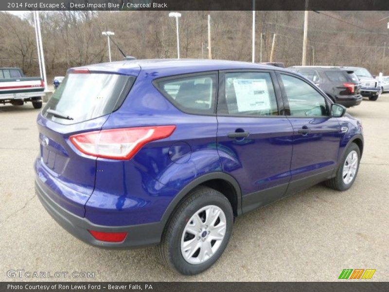 Deep Impact Blue / Charcoal Black 2014 Ford Escape S