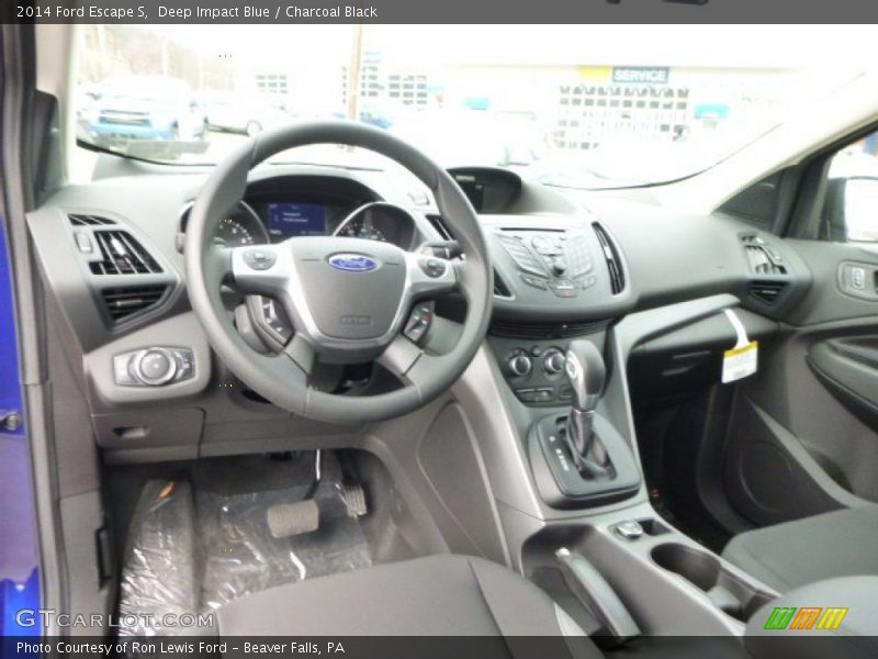 Deep Impact Blue / Charcoal Black 2014 Ford Escape S