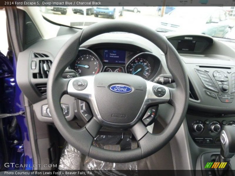 Deep Impact Blue / Charcoal Black 2014 Ford Escape S