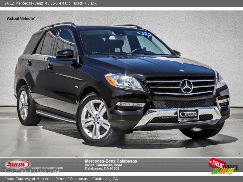 Black / Black 2012 Mercedes-Benz ML 350 4Matic