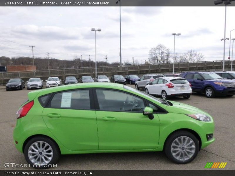 Green Envy / Charcoal Black 2014 Ford Fiesta SE Hatchback
