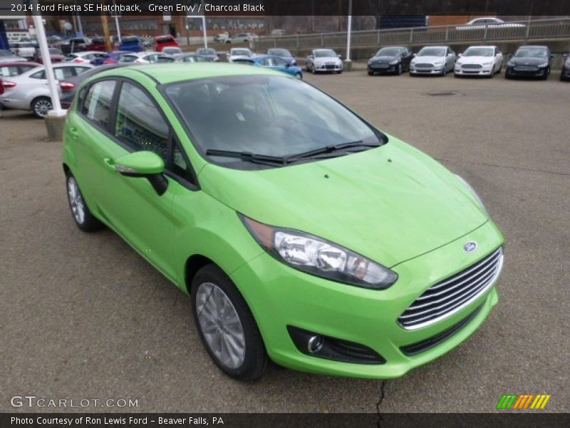 Green Envy / Charcoal Black 2014 Ford Fiesta SE Hatchback