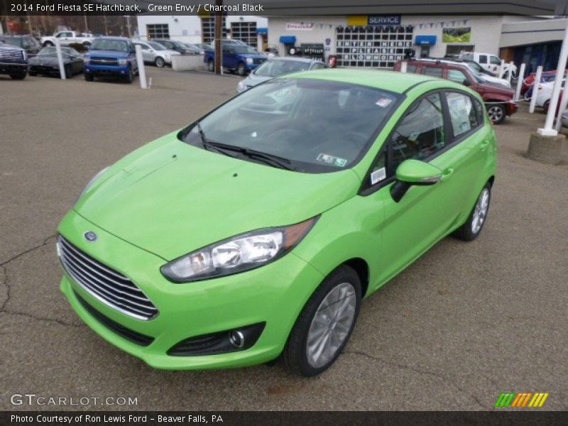 Green Envy / Charcoal Black 2014 Ford Fiesta SE Hatchback