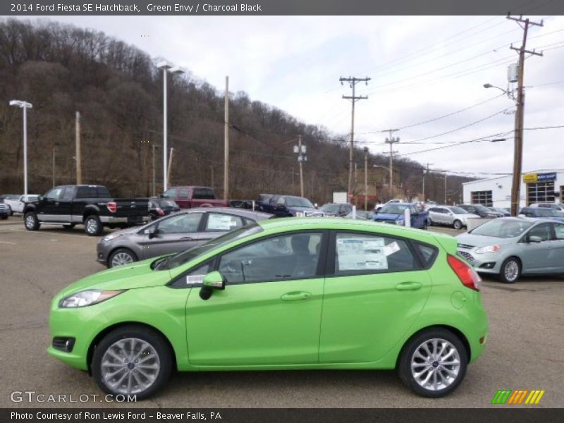 Green Envy / Charcoal Black 2014 Ford Fiesta SE Hatchback