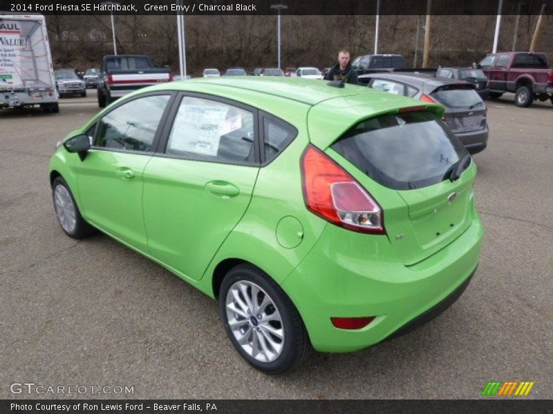 Green Envy / Charcoal Black 2014 Ford Fiesta SE Hatchback
