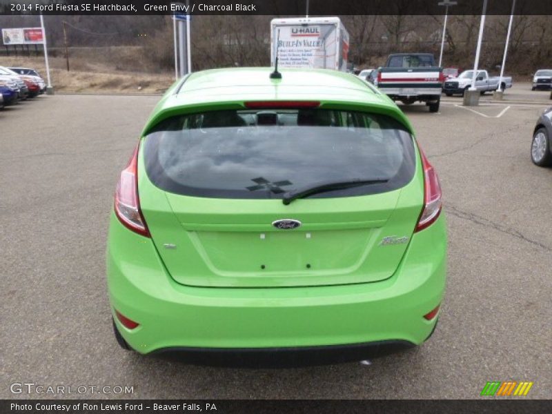 Green Envy / Charcoal Black 2014 Ford Fiesta SE Hatchback