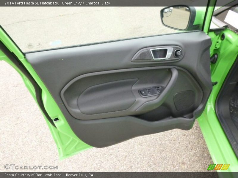 Green Envy / Charcoal Black 2014 Ford Fiesta SE Hatchback
