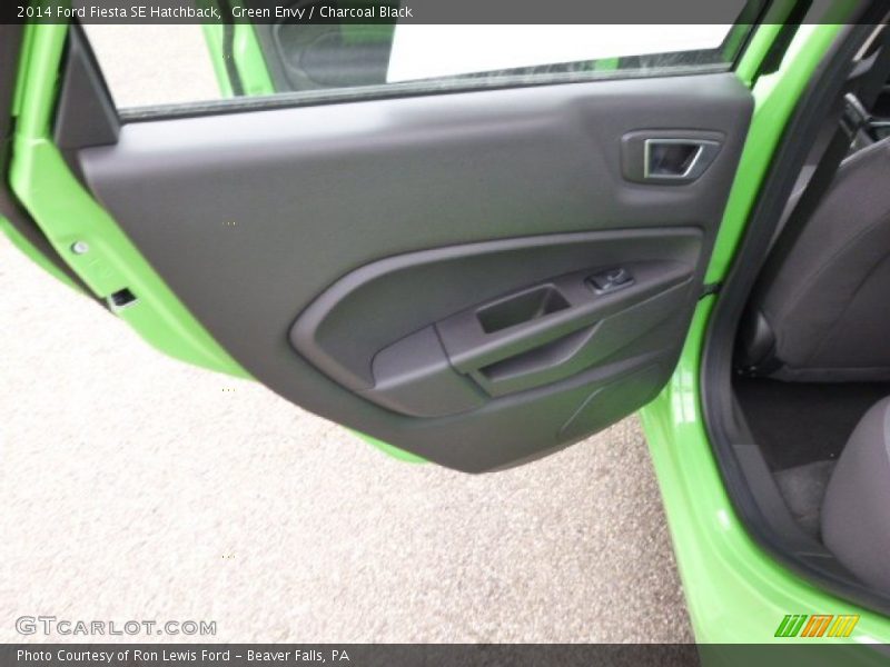 Green Envy / Charcoal Black 2014 Ford Fiesta SE Hatchback