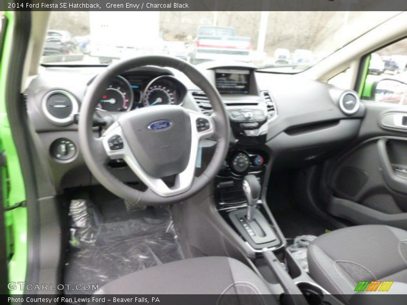 Green Envy / Charcoal Black 2014 Ford Fiesta SE Hatchback