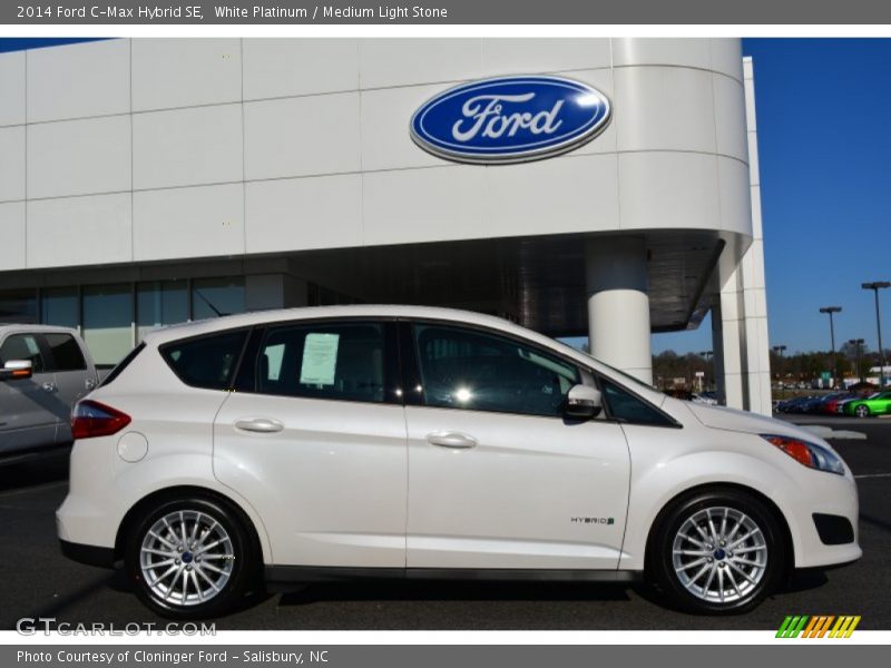 White Platinum / Medium Light Stone 2014 Ford C-Max Hybrid SE