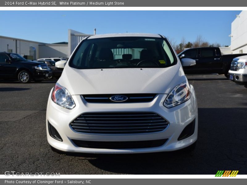 White Platinum / Medium Light Stone 2014 Ford C-Max Hybrid SE