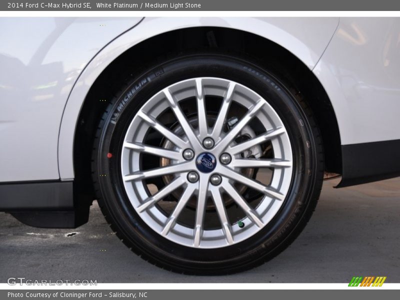 White Platinum / Medium Light Stone 2014 Ford C-Max Hybrid SE